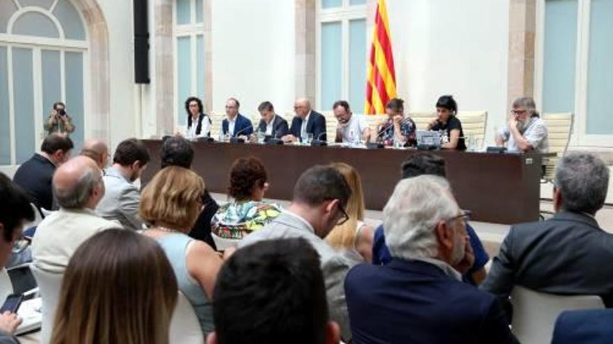 Imatge de la presentació de la Llei del Referèndum a l&#039;auditori.