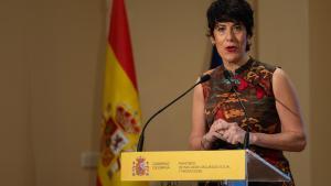 La ministra de Inclusión, Seguridad Social y Migraciones, Elma Saiz, ofrece una rueda de prensa, en el Ministerio de Inclusión, Seguridad Social y Migraciones, a 9 de enero de 2025, en Madrid (España). Durante su comparecencia, la ministra ha realizado un