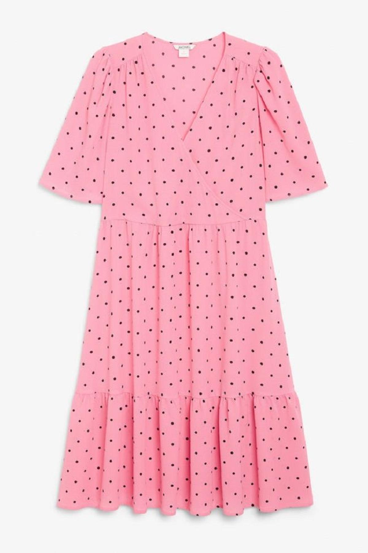 Vestido rosa con lunares, de Monki
