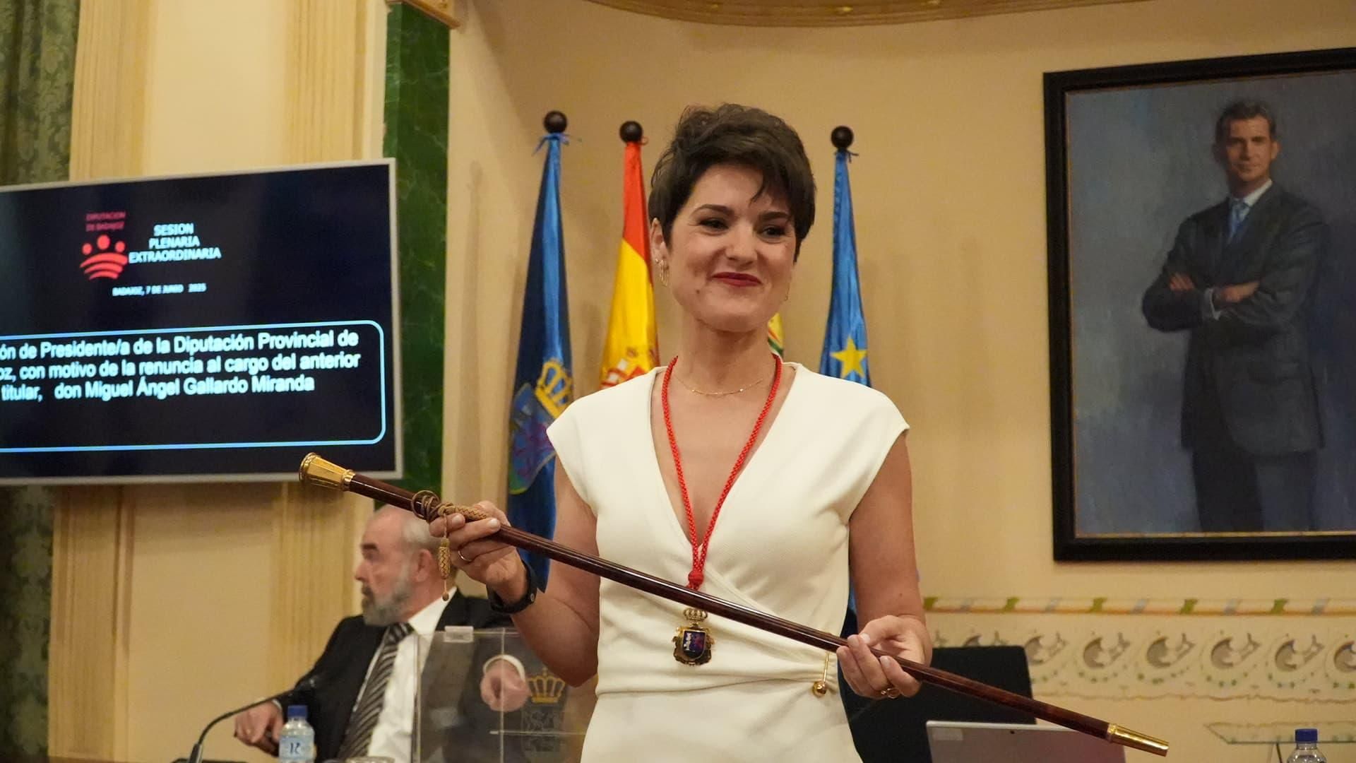 Toma de posesión de Raquel del Puerto como primera presidenta de la Diputación de Badajoz.