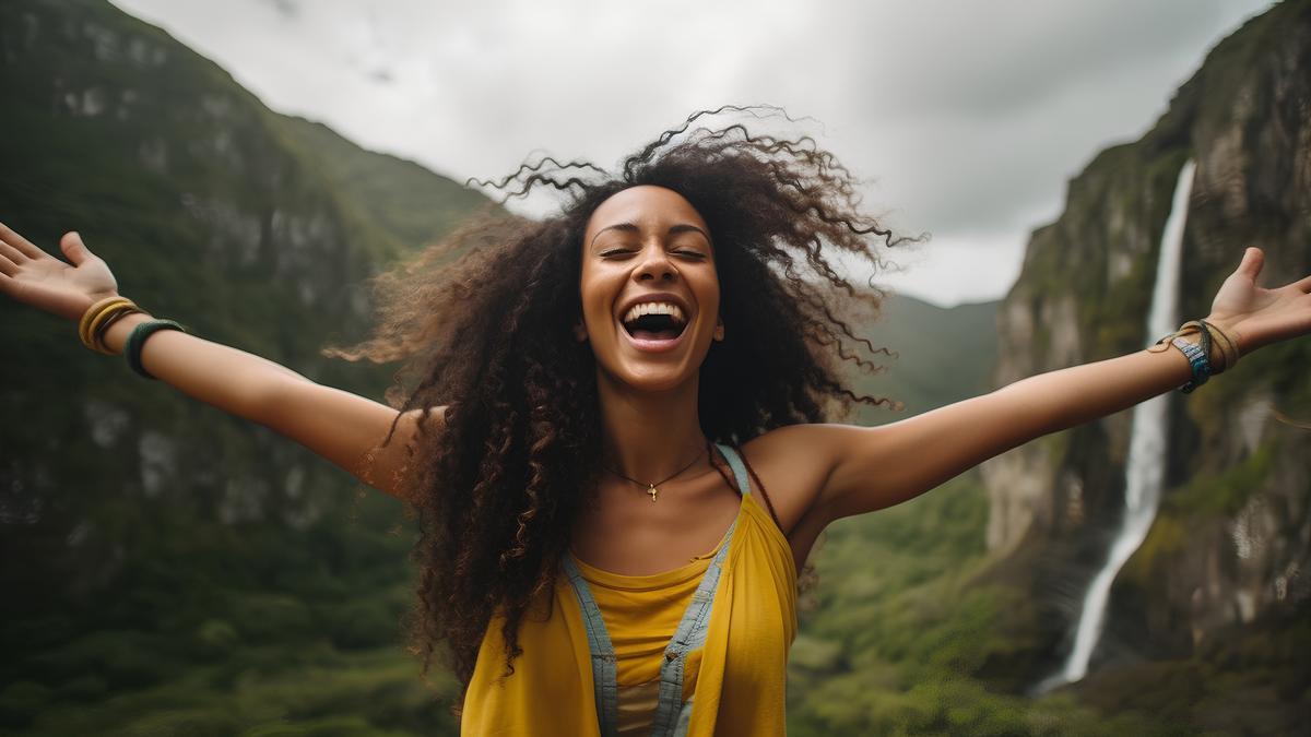 Una persona feliz