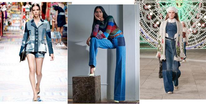 'Patchwork denim' en las propuestas de Dolce&amp;Gabbana, Victoria Beckham y Christian Dior