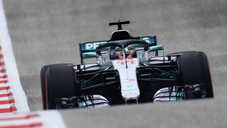 Lewis Hamilton rueda en el GP de Estados Unidos.
