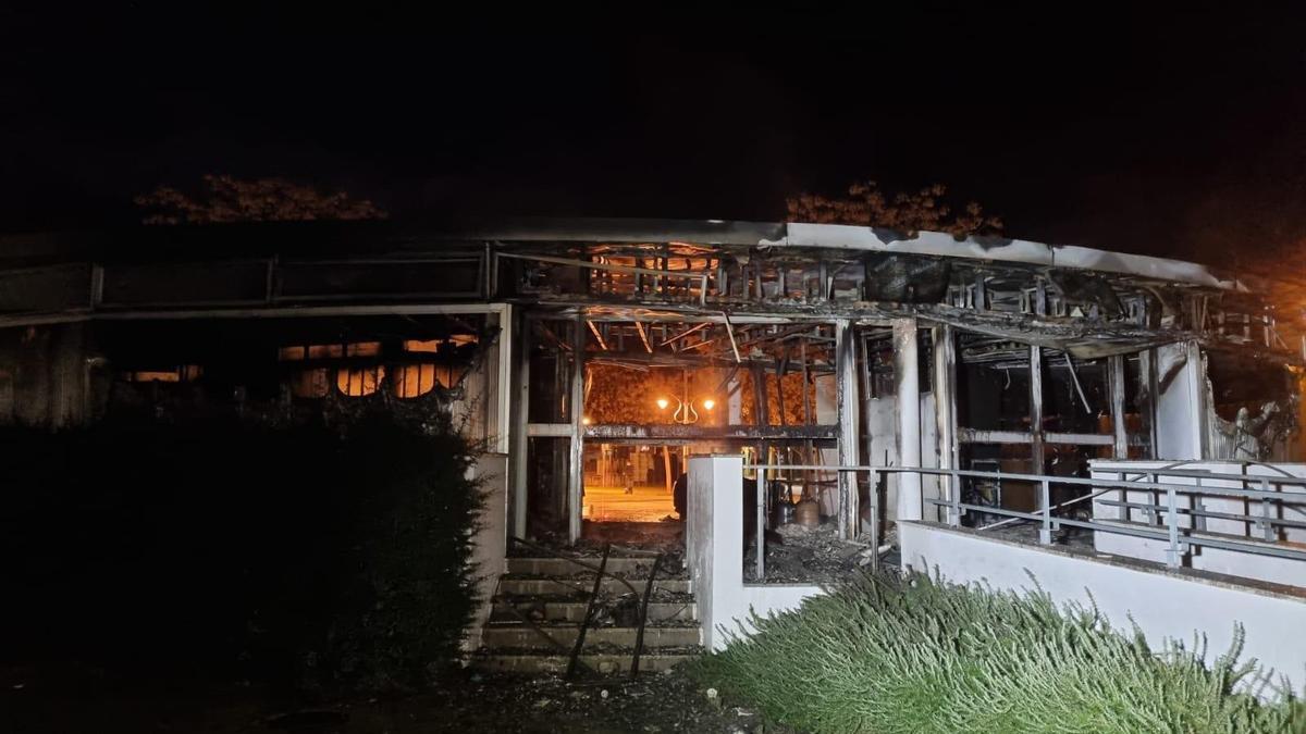 Lugar del incendio en Palma del Río.