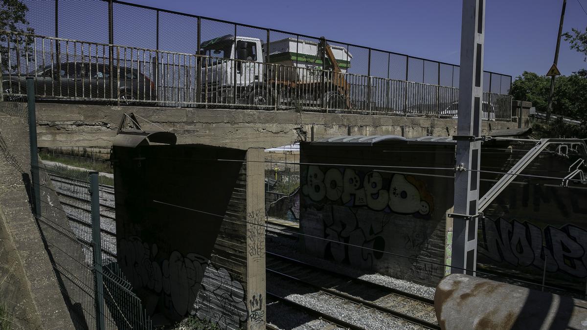 El puente de la calle de Santander, en 2019.