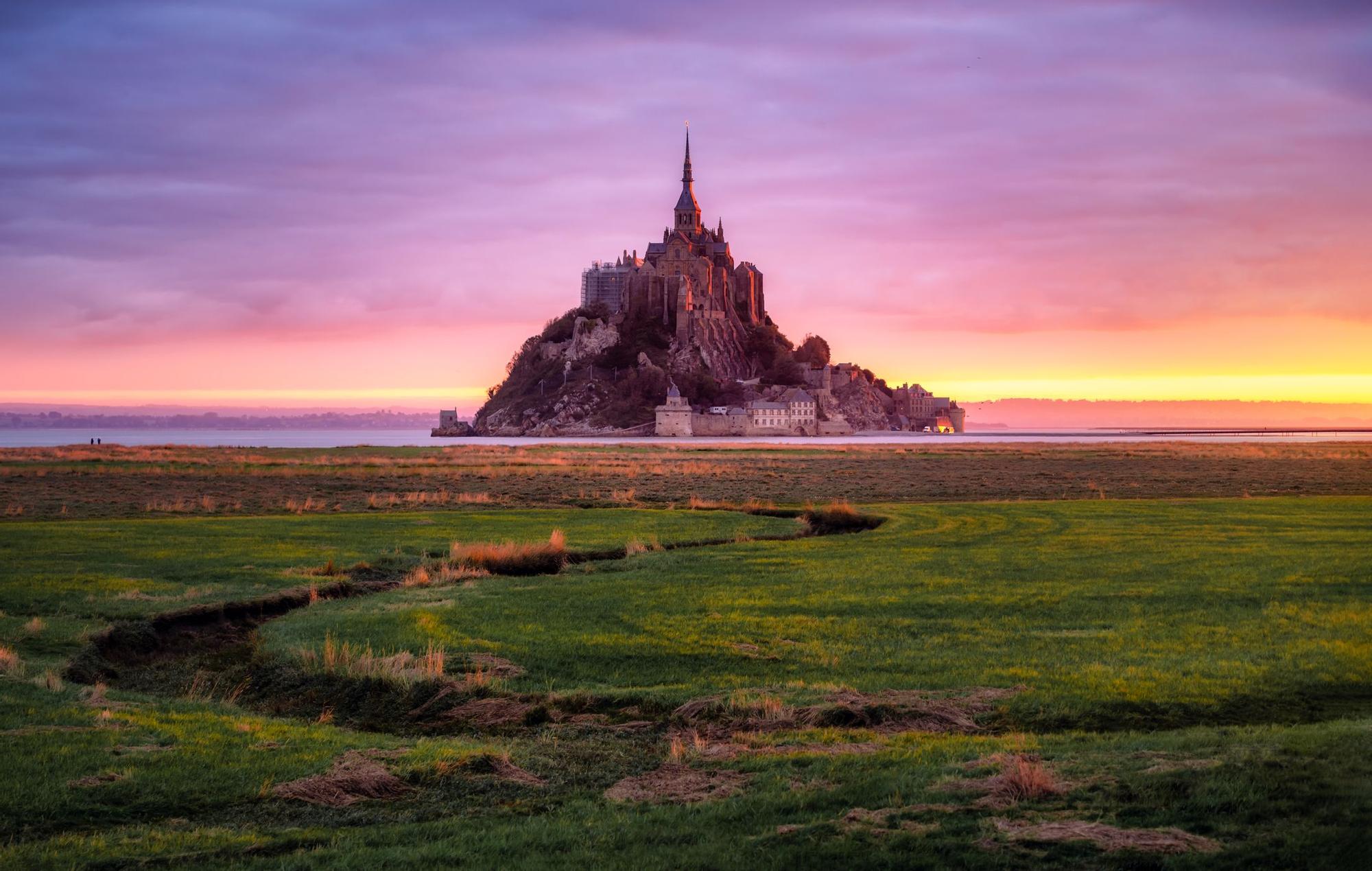 Panorámica de Mont Saint Michelle, Francia