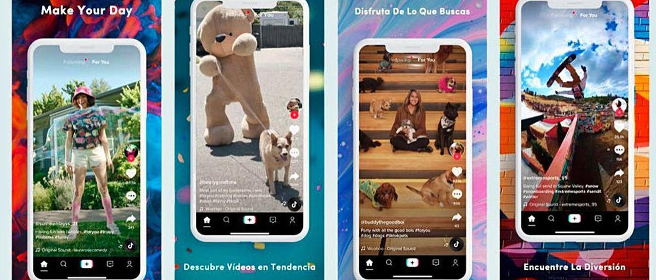 Imágenes de TikTok, la red social de vídeos cortos.