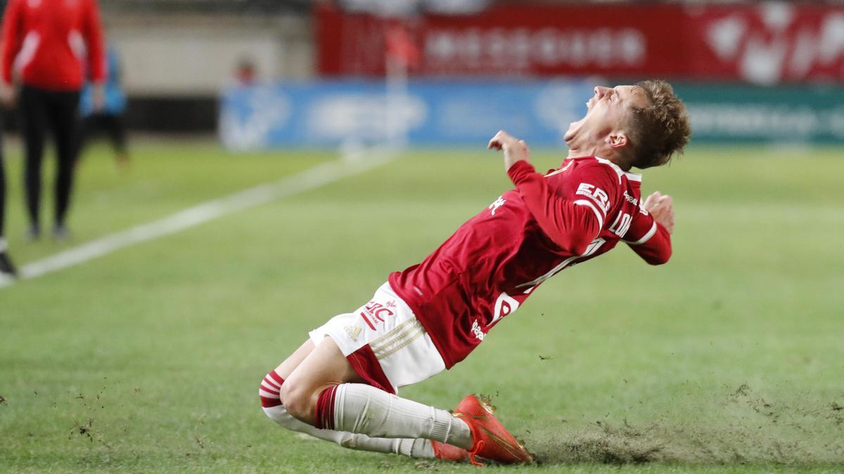 Loren Burón celebra su gol ante la UD Logroñés