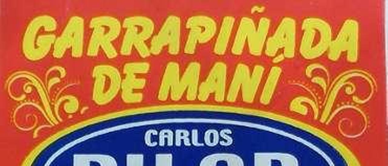 Una etiqueta de garrapiñadas de la empresa San Juan de Beleño.
