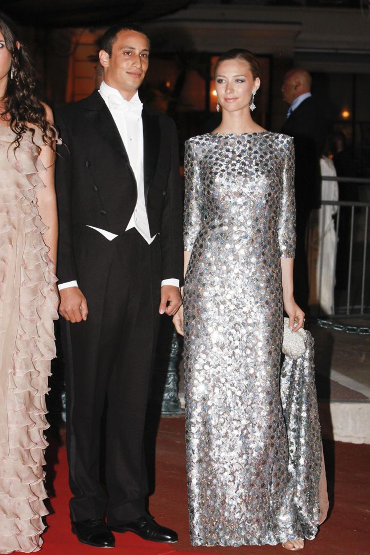 Beatrice Borromeo con vestido espectacular todo en plateado