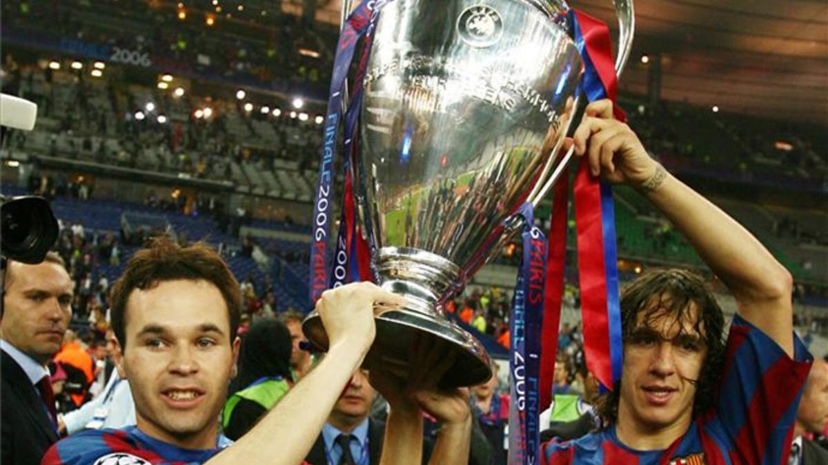 La primera Champions de Iniesta en París