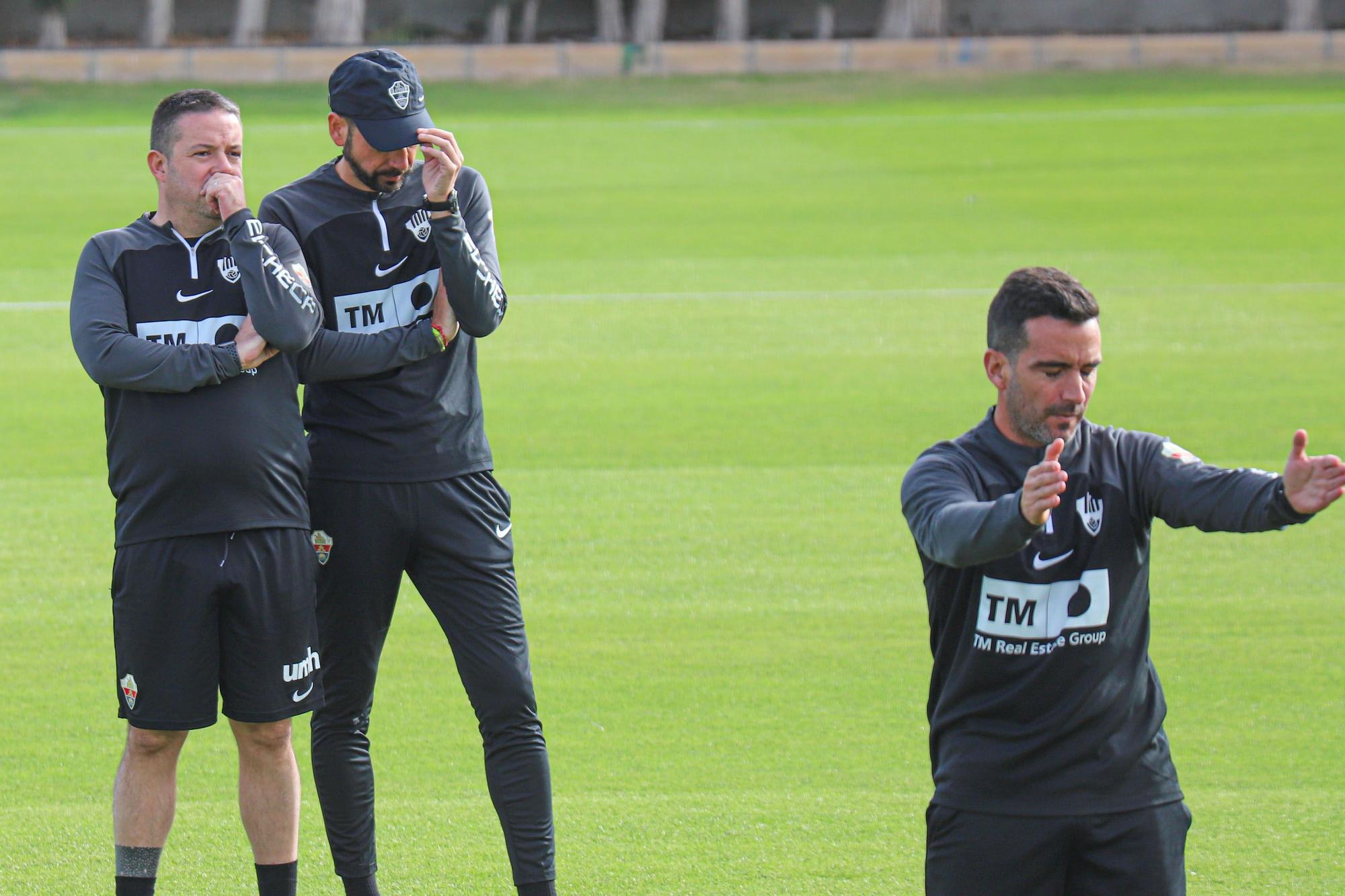 Primer entrenamiento de Machín como entrenador del Elche CF