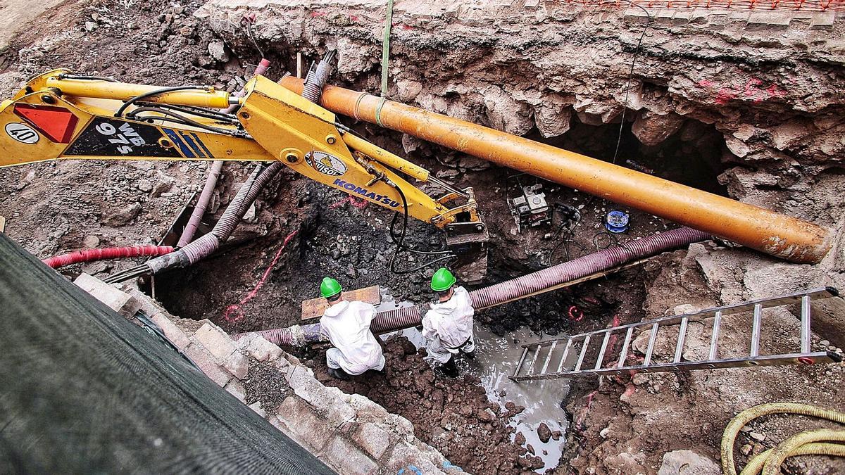 Canalización del barranco del Aceite que dio nombre a Imeldo Serís como calle Barranquillo.