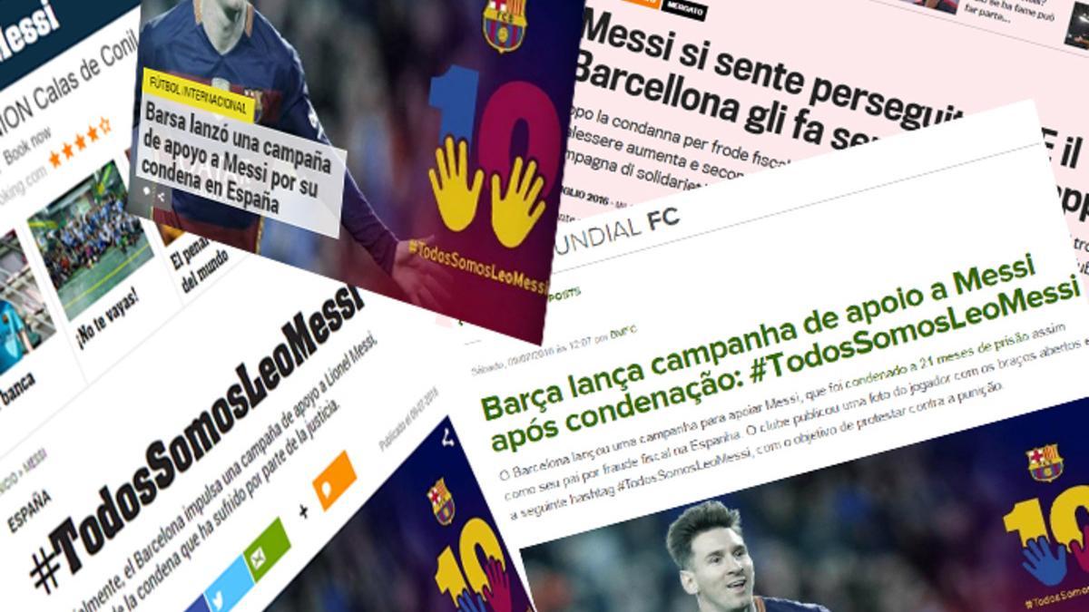 La campaña del FC Barcelona en defensa de Leo Messi tuvo un gran impacto en el mundo