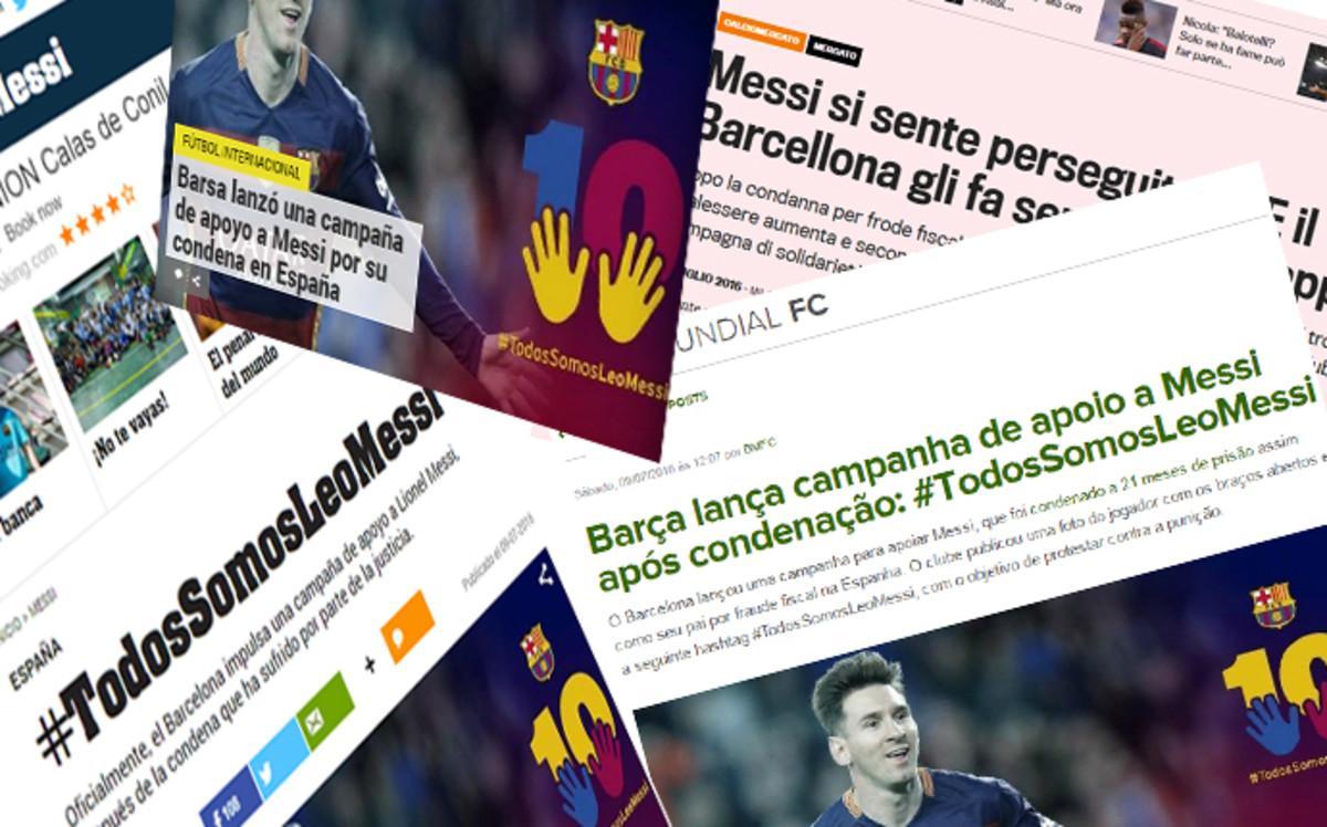 La campaña del FC Barcelona en defensa de Leo Messi tuvo un gran impacto en el mundo