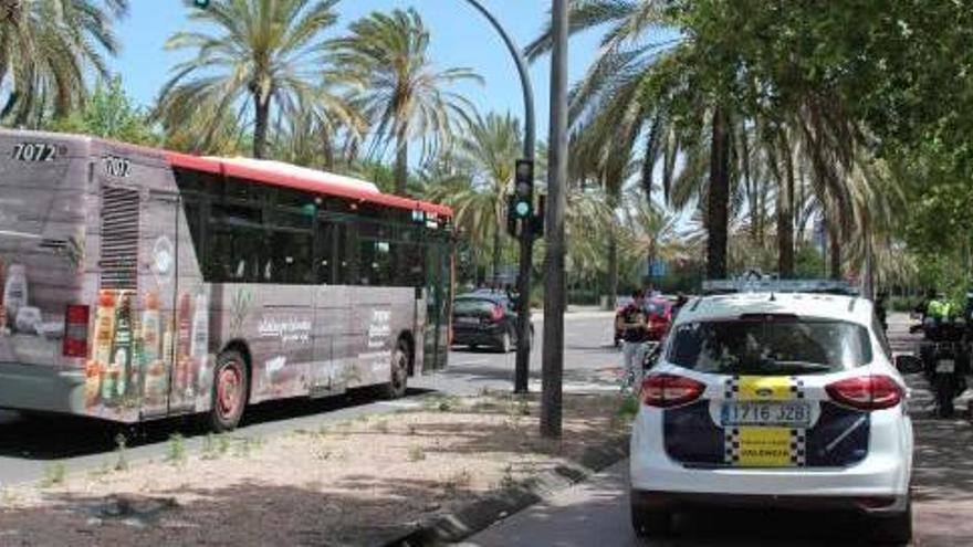 Lugar en el que fue atropellado el peatón por un autobús.