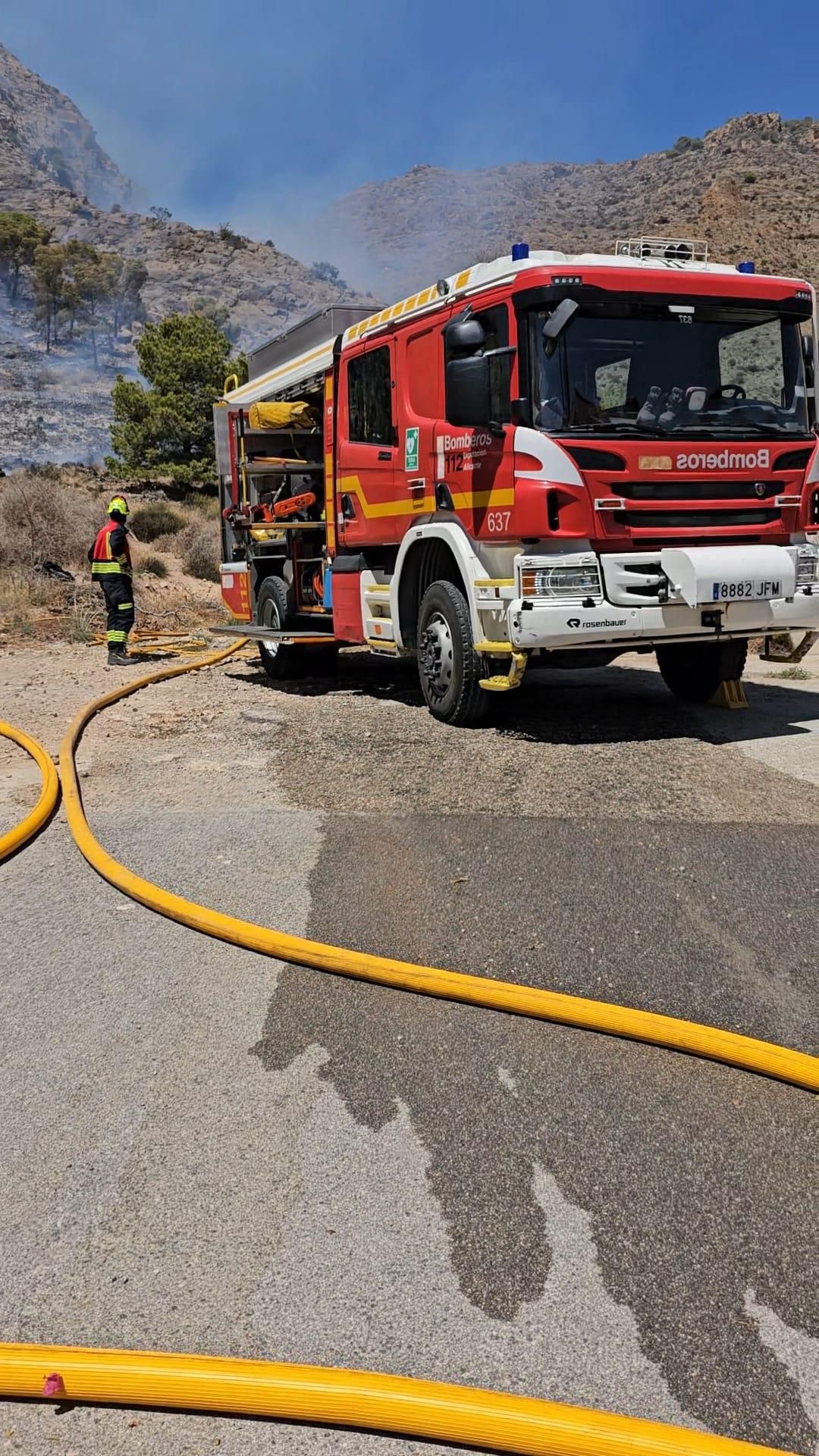 Controlado el incendio forestal que afectaba a la Sierra de Orihuela en La Aparecida