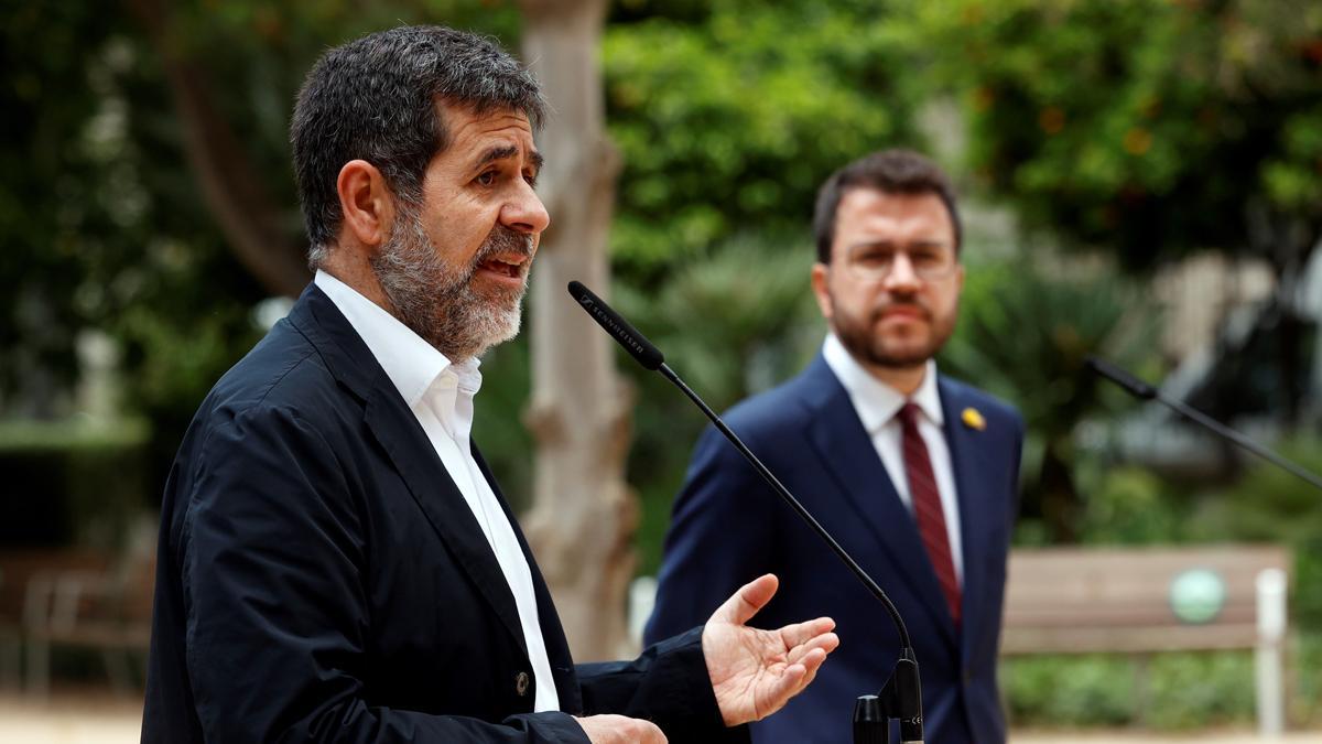 Pere Aragonès y Jordi Sànchez presentan el principio de acuerdo