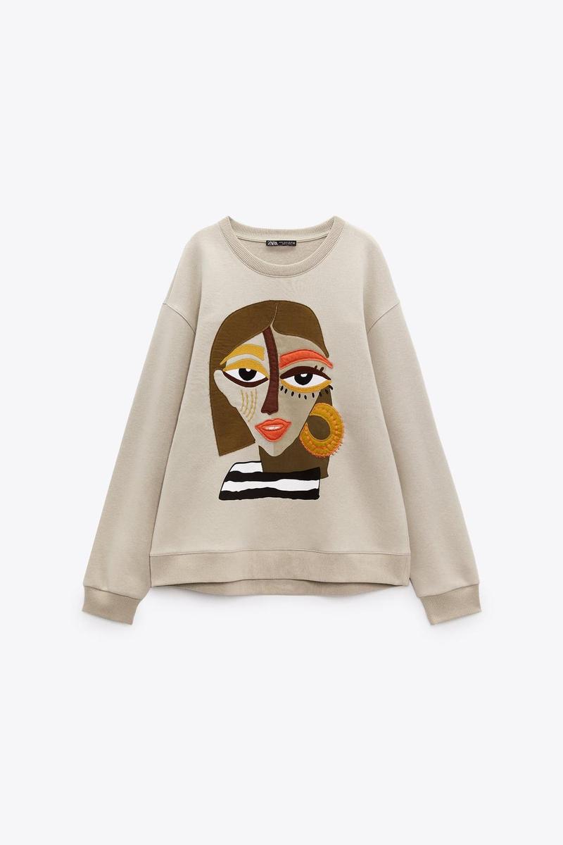 Sudadera estampada de Zara