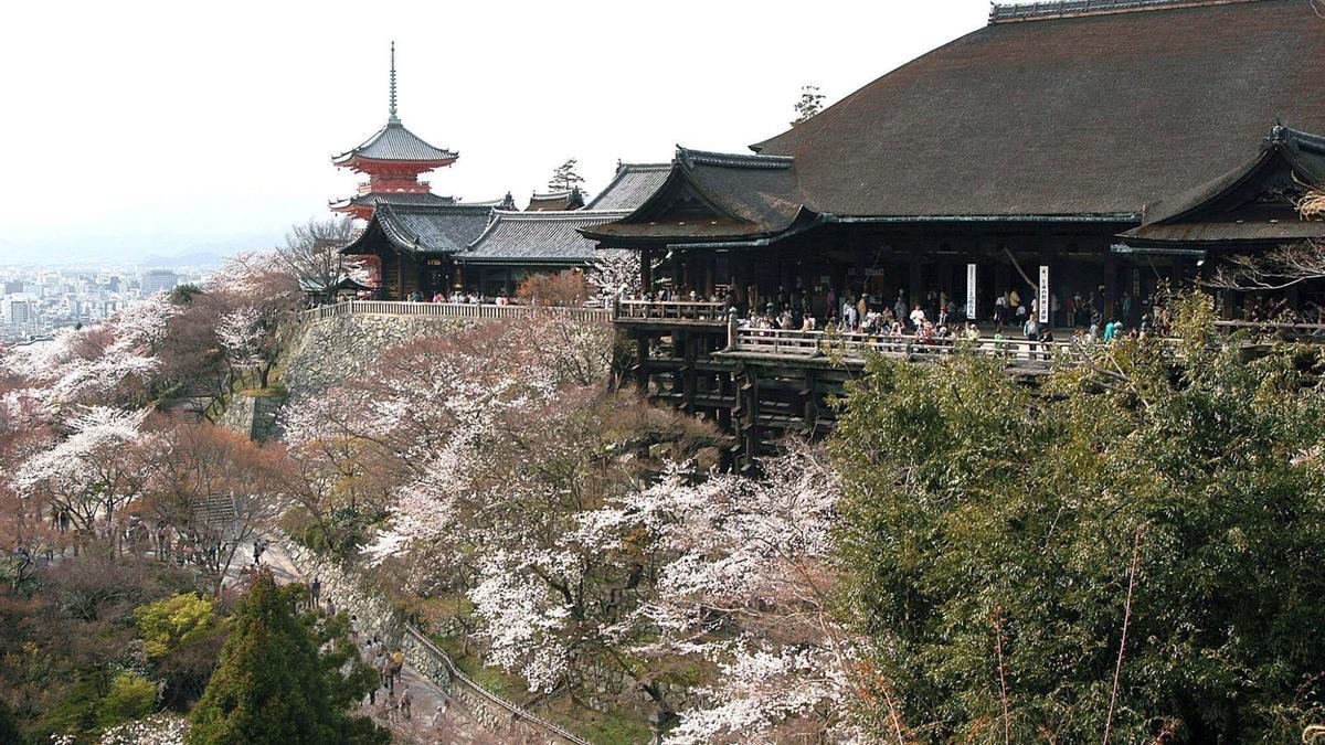 Templo Kiyomizu en Kioto (Japón).