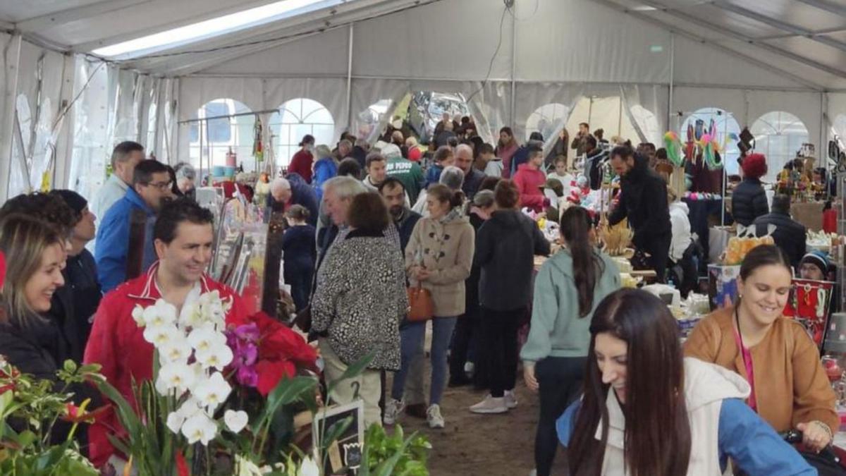 Una vista del mercado de artesanías instalado en la fiesta.  | // FDV