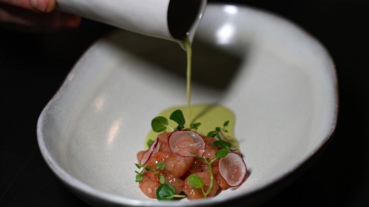 El aguachile con gambas de Jiribilla.