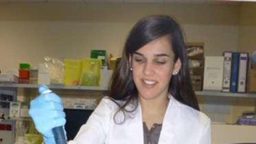 Silvia Barja, en el laboratorio.