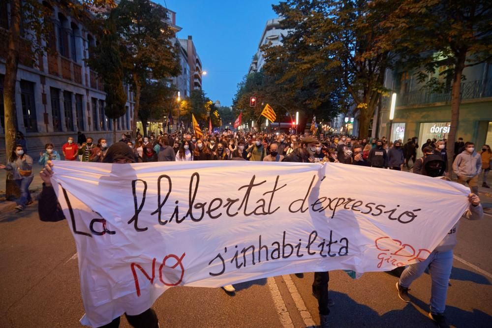 Protestes per la inhabilitació de Torra a les comarques gironines