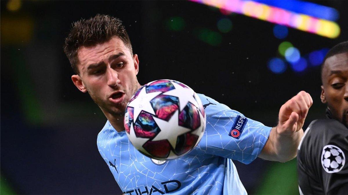 Aymeric Laporte, en un partido con el Manchester City