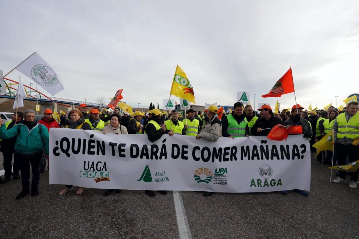 Manifestación de agricultores en Zaragoza