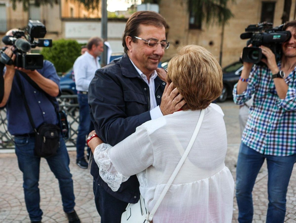 Guillermo Fernández Vara, este jueves en el acto de Trujillo.