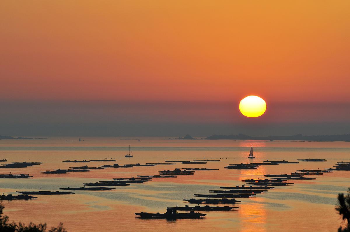Atardecer en la Ria de Arousa, a media hora en coche desde Sanxenxo
