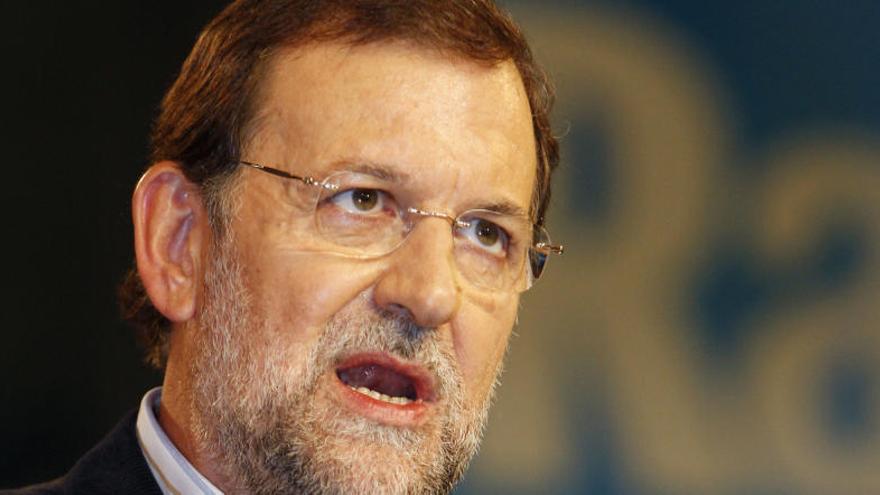 Mariano Rajoy durante un mitin.