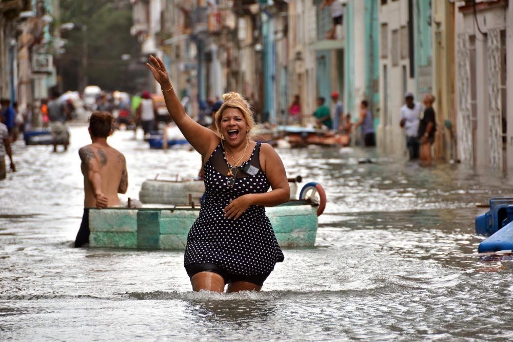Irma inunda las calles de La Habana