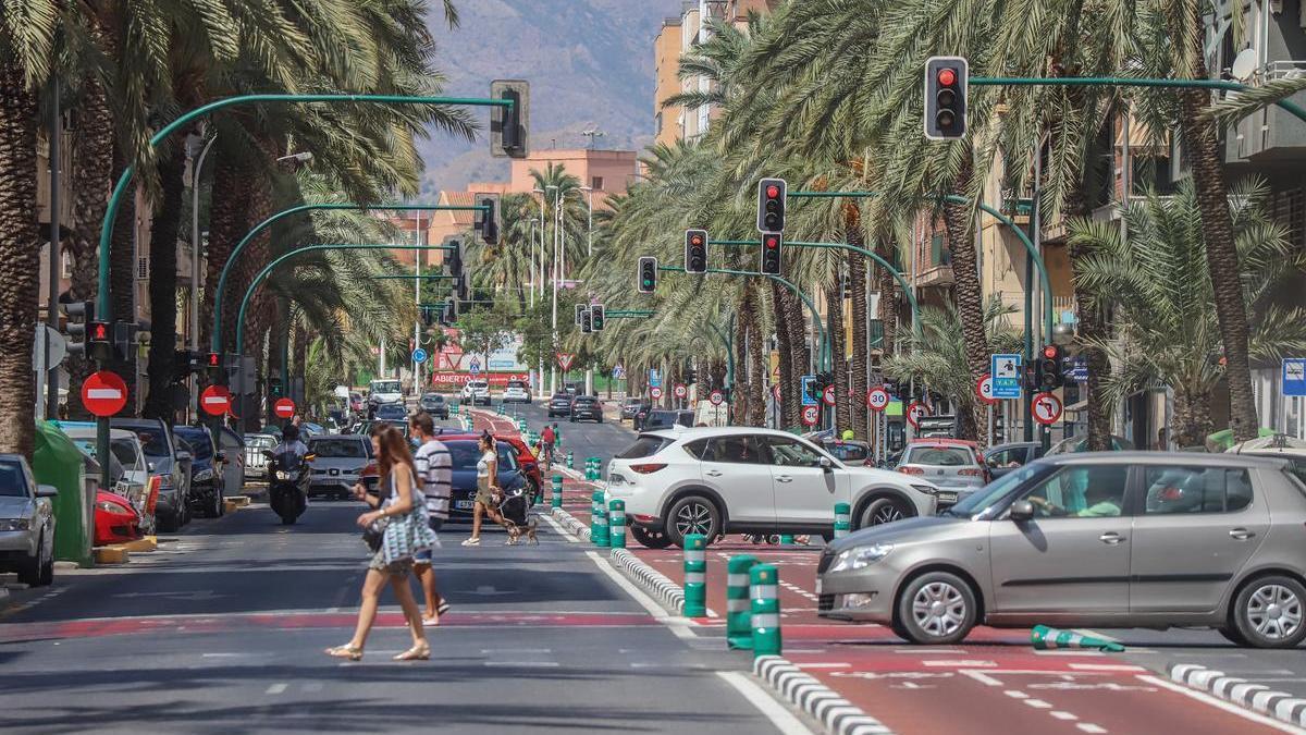 El carril bici de la calle Pedro Juan Perpiñán