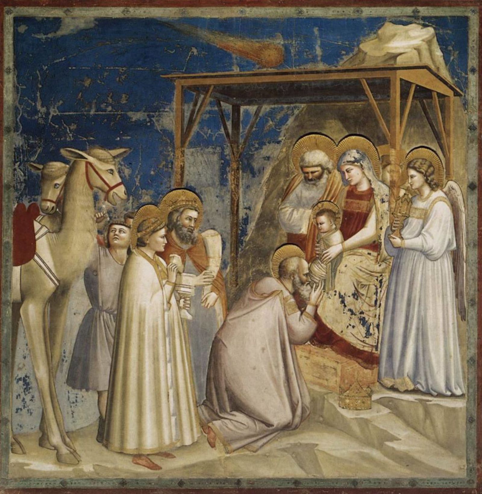 “Adoración de los Reyes Magos” de Giotto. 