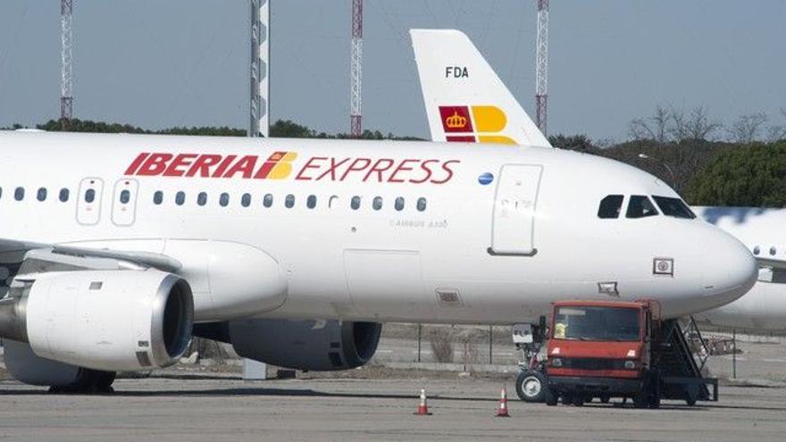 Avión de Iberia Express, en Barajas.