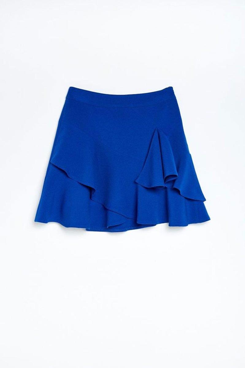 Falda azul de volantes de Sfera.