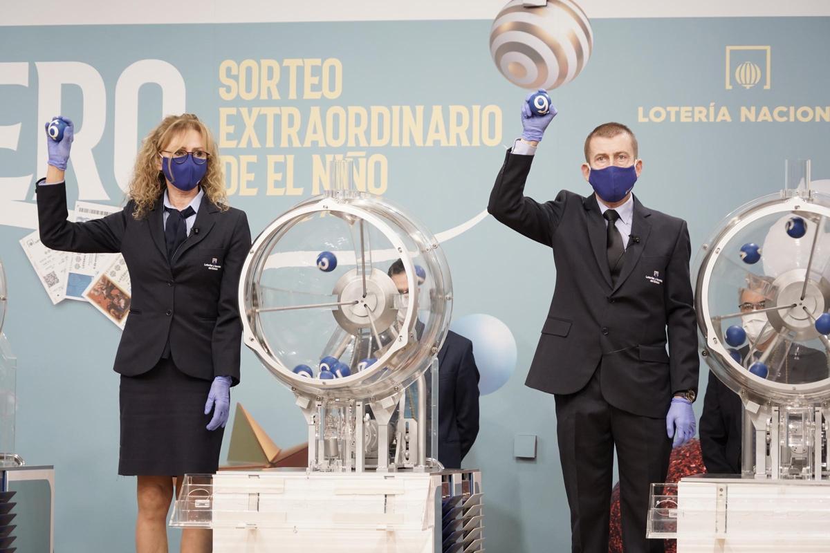Una imagen de archivo del sorteo extraordinario de lotería del Niño.