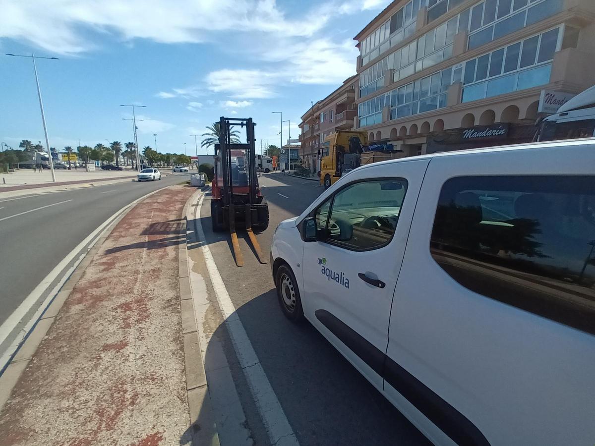 Obras de la segunda fase del colector Cagarritar