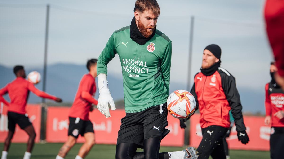 Ortolá, en un entrenament de la temporada passada