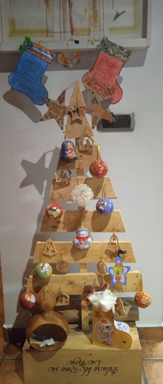 El árbol de navidad de palés.