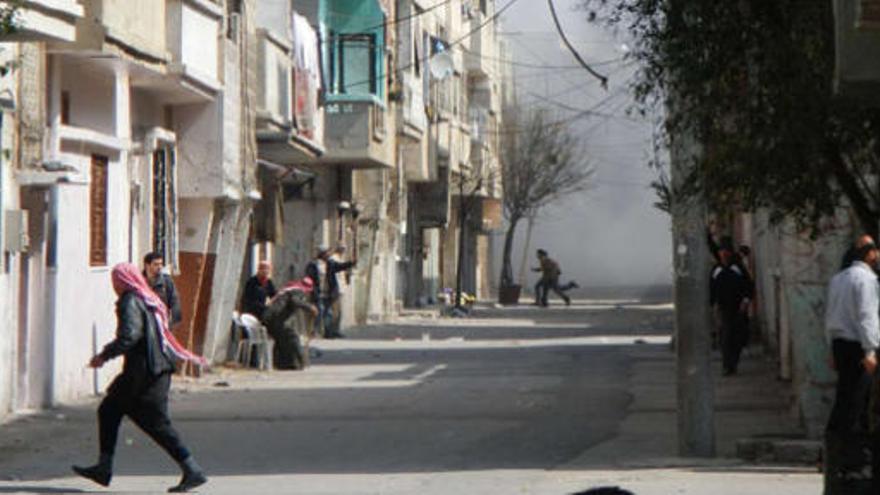 Imagen de las revueltas en Homs.