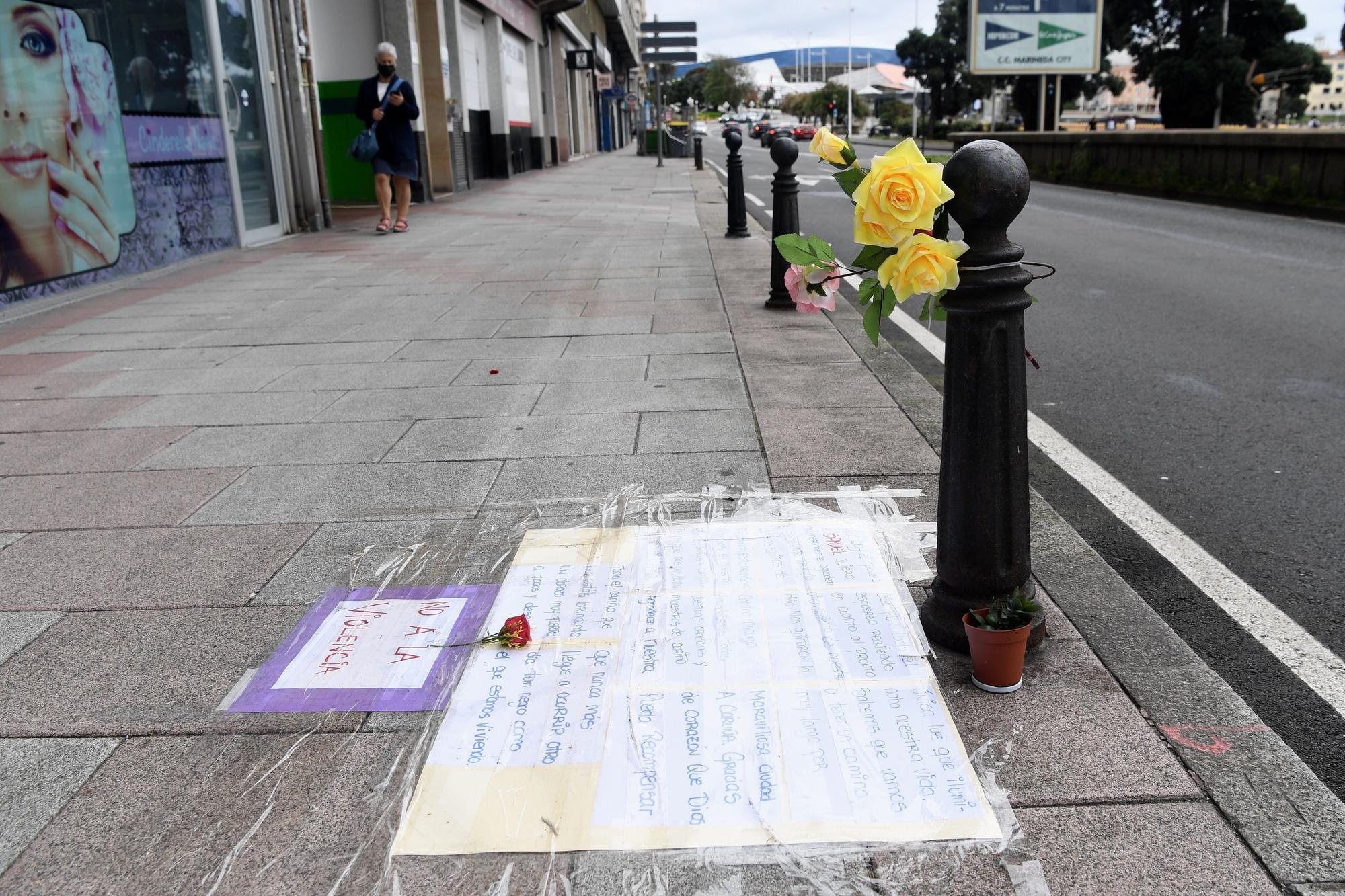 Homenaje en A Coruña a Samuel Luiz en el lugar donde recibió una paliza mortal