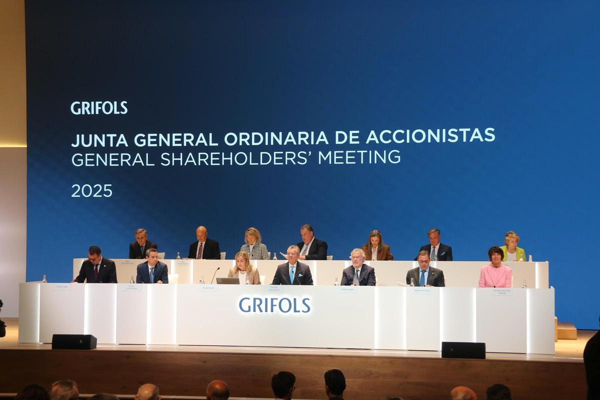 El consejo de administración de Grifols, en la junta general de accionistas de 2025