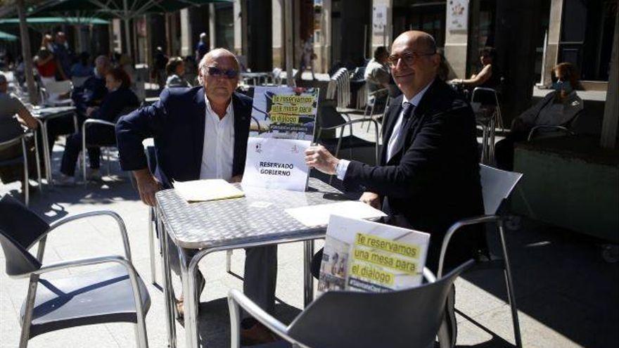 Marteles durante un acto protesta.