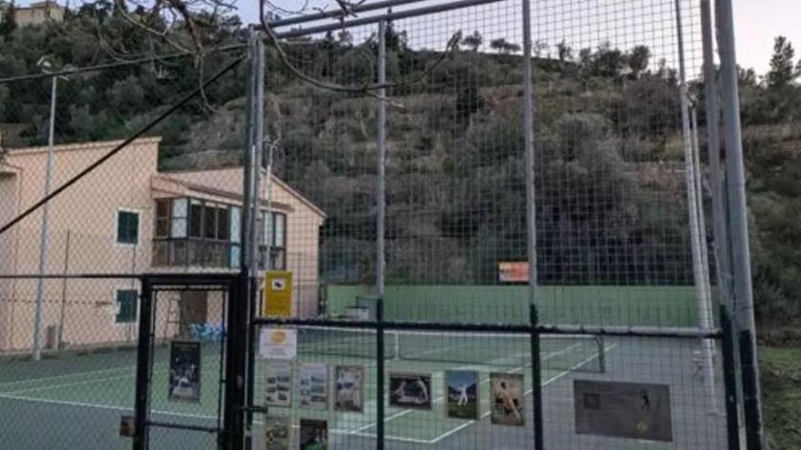 Pista municipal de tenis de Deià, que era utilizada por el Club de Tenis Deià