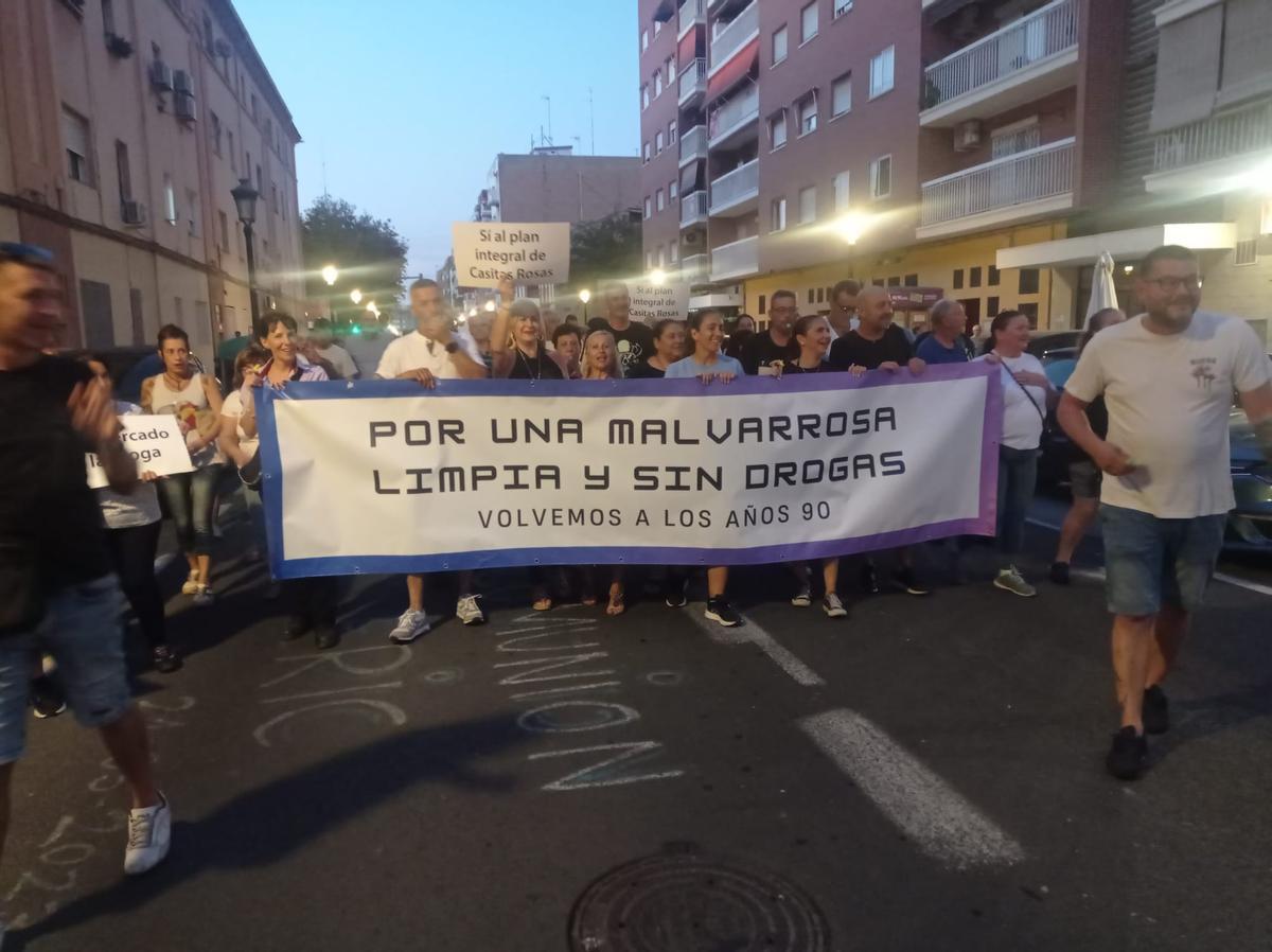 Primera fila de la manifestación.