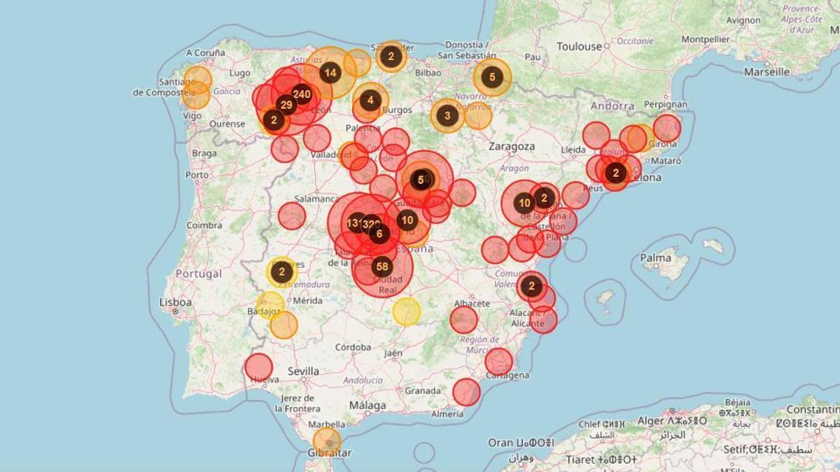 Consulta aquí el mapa de incendios forestales en tiempo real