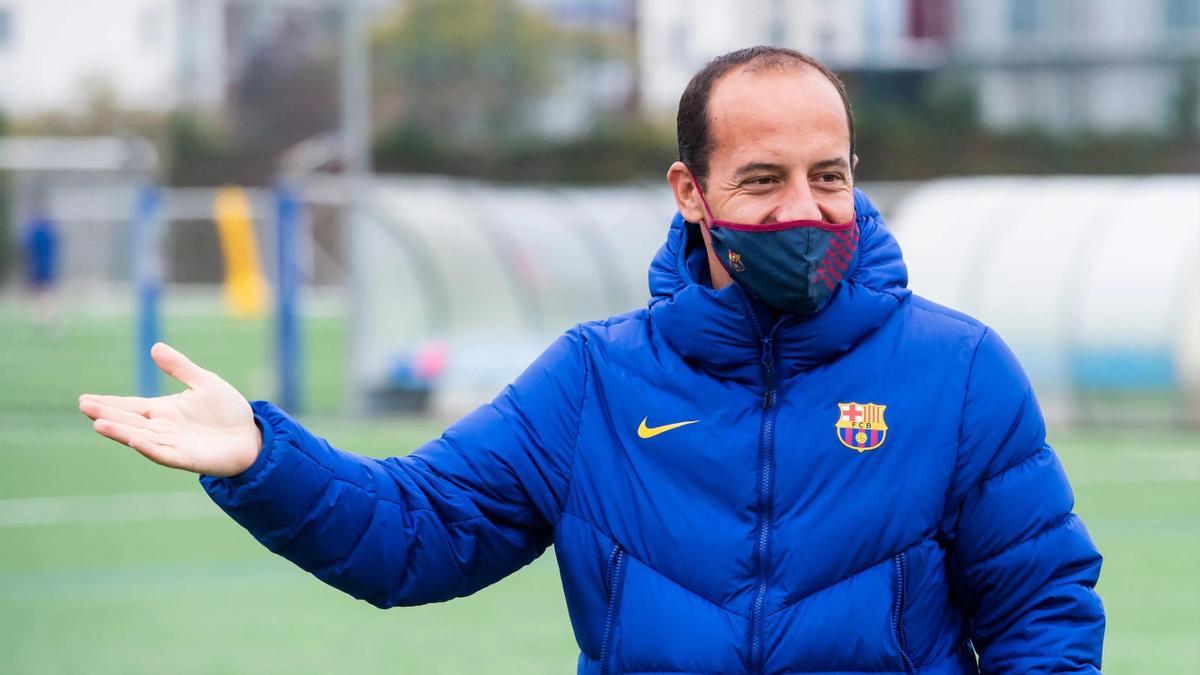 Lluís Cortés en un entrenamiento en la Ciutat Esportiva